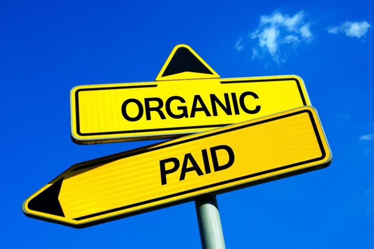 organic-vs-paid-seo-traffic-sign